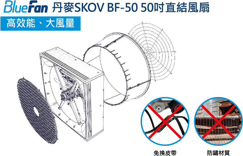 丹麥SKOV BF-50 50吋直結風扇