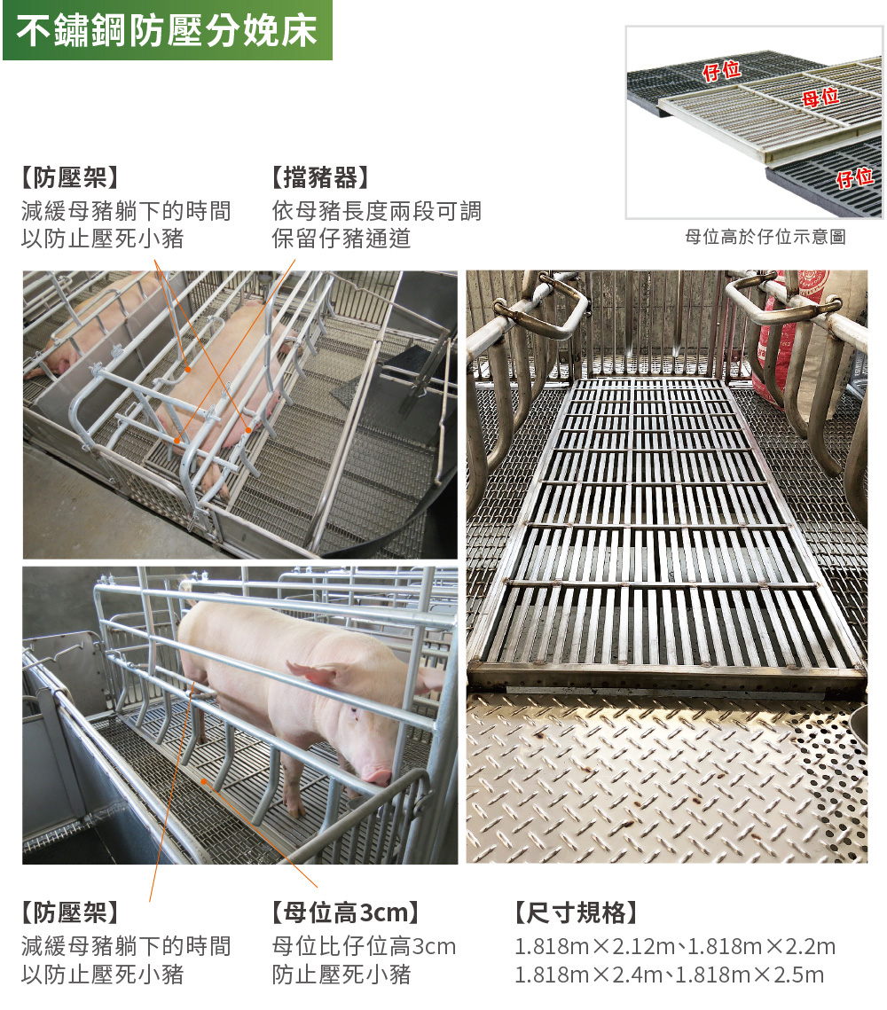 新型不鏽鋼三角尖錐型床面